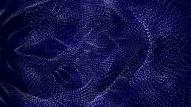 siyah bir arka plan üzerinde beyaz parçacıklar mavi ışınları ile yavaşça. arka plan. 3D render