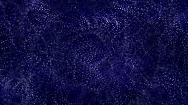 siyah bir arka plan üzerinde beyaz parçacıklar mavi ışınları ile yavaşça. arka plan. 3D render