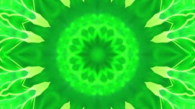 Yeşil soyut üç boyutlu kaleydoskop arka plan. 3D render