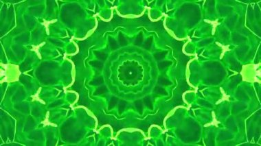 Yeşil soyut üç boyutlu kaleydoskop arka plan. 3D render