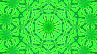 Yeşil soyut üç boyutlu kaleydoskop arka plan. 3D render