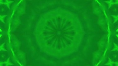 Yeşil soyut üç boyutlu kaleydoskop arka plan. 3D render