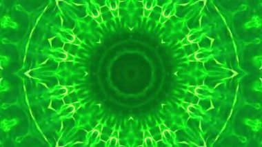 Yeşil soyut üç boyutlu kaleydoskop arka plan. 3D render