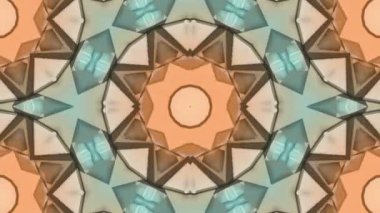 çok renkli üç boyutlu model yıldız rakamları yavaş hareket. Soyut kaleydoskop arka plan. 3D render