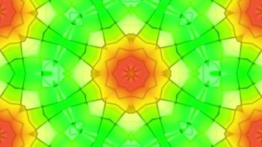 çok renkli üç boyutlu model yıldız rakamları yavaş hareket. Soyut kaleydoskop arka plan. 3D render