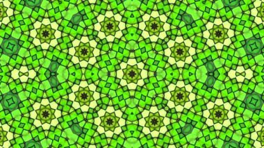 çok renkli üç boyutlu model yıldız rakamları yavaş hareket. Soyut kaleydoskop arka plan. 3D render