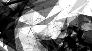 siyah yuvarlak parçacıkları tarafından prizine beyaz bir arka plan üzerinde hareket ettirin. arka plan. 3D render