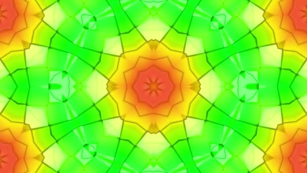 Motif Tridimensionnel Multicolore Partir Figures Stellaires Déplaçant Lentement Fond Kaléidoscope — Video