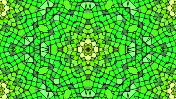 Vícebarevné Trojrozměrný Vzor Hvězdy Postavy Pomalu Pohybující Abstraktní Pozadí Kaleidoskop — Stock video