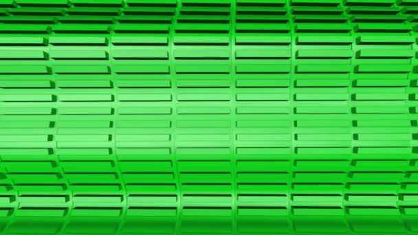 Plano Volumen Verde Mueve Por Las Olas Fondo Renderizado — Vídeos de Stock