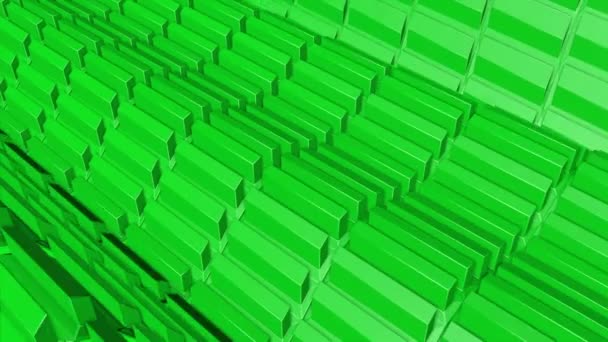 plan de volume vert se déplace par vagues. fond. rendu 3D 