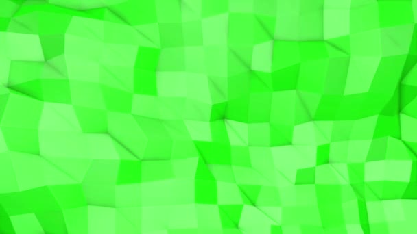 緑の変形低ポリ ウェーブ表面 レンダリング — ストック動画