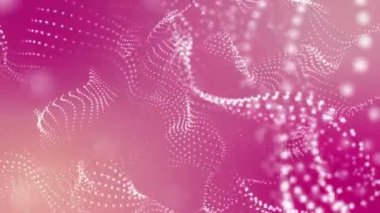 animasyonlu beyaz parlak parçacıklar. arka plan. 3D render