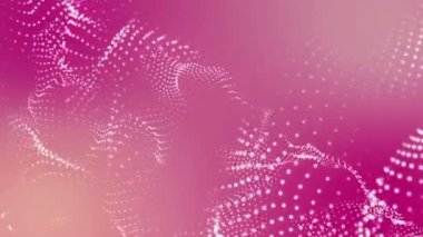 animasyonlu beyaz parlak parçacıklar. arka plan. 3D render