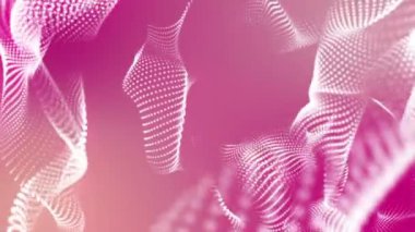 animasyonlu beyaz parlak parçacıklar. arka plan. 3D render