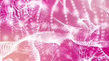 animasyonlu beyaz parlak parçacıklar. arka plan. 3D render