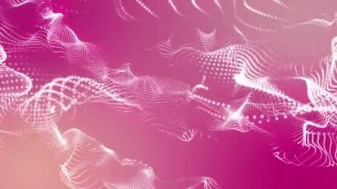 animasyonlu beyaz parlak parçacıklar. arka plan. 3D render