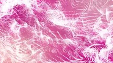 animasyonlu beyaz parlak parçacıklar. arka plan. 3D render