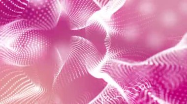 animasyonlu beyaz parlak parçacıklar. arka plan. 3D render