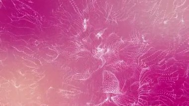 animasyonlu beyaz parlak parçacıklar. arka plan. 3D render