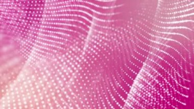 beyaz parlak parçacıklar pembe bir arka plan üzerinde hareket ettirin. arka plan. 3D render