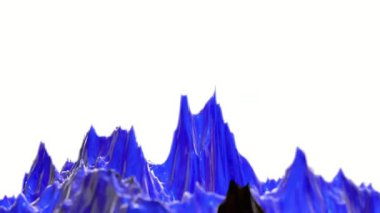 mavi parlak yüzeyi dalgalı deforme olmuş. animasyonlu arka plan 3d render