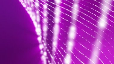 Beyaz parçacıklar menekşe radyasyon yavaş hareket ile. 3D render