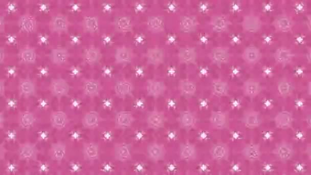Частинки Анімація Муха Рух Фон Фон Простір Рожевий Хвиля Рендеринг — стокове відео