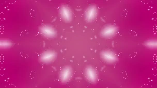 パーティクル アニメーション フライ ピンク レンダリング 明るい グラフィック アート デザイン コンセプト — ストック動画