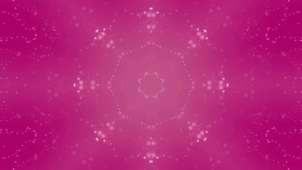 Particles Animation Fly Move Background Backdrop Space Pink Wave Rendering — Stock Video
