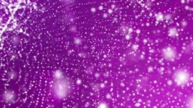 Beyaz parçacıklar menekşe radyasyon yavaş hareket ile. 3D render