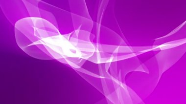 Mor bir arka plan üzerinde yavaşça Soyut Beyaz şekli. 3D render