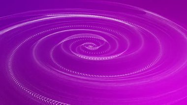 Mor bir arka plan üzerinde yavaşça Soyut Beyaz şekli. 3D render