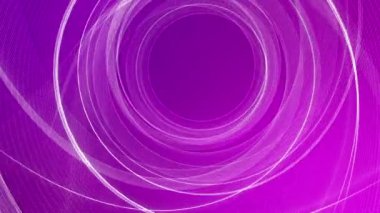 Mor bir arka plan üzerinde yavaşça Soyut Beyaz şekli. 3D render