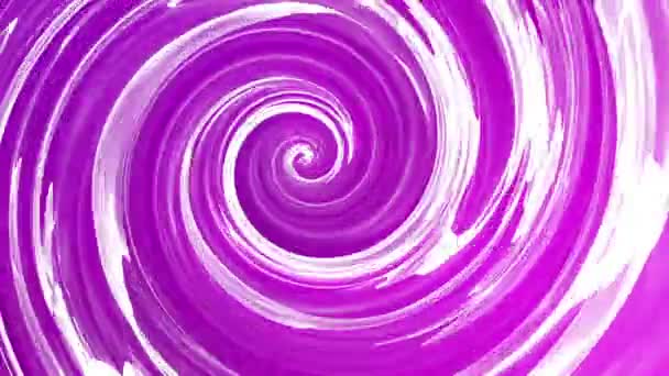 Абстрактна Біла Форма Повільно Рухається Фіолетовому Тлі Візуалізація — стокове відео
