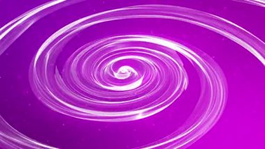 Mor bir arka plan üzerinde yavaşça Soyut Beyaz şekli. 3D render