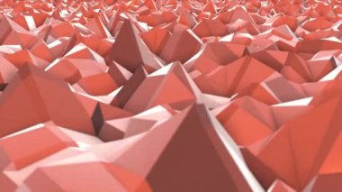 turuncu düşük poli uçak yavaş yavaş bozulmayı. 3D render