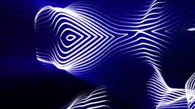 hafif parçacıklar mavi ışınları yavaş hareket karşı siyah bir arka plan ile. Soyut animasyon. 3D render