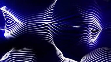 hafif parçacıklar mavi ışınları yavaş hareket karşı siyah bir arka plan ile. Soyut animasyon. 3D render