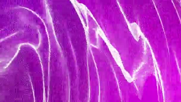 Абстрактная Белая Форма Медленно Движется Фиолетовом Фоне Рендеринг — стоковое видео
