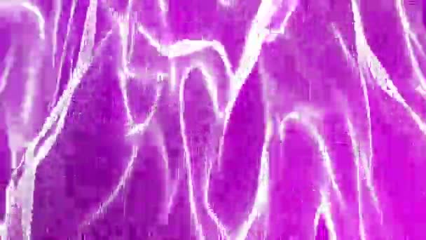 抽象的な白い図形徐々 に紫色の背景に移動します レンダリング — ストック動画