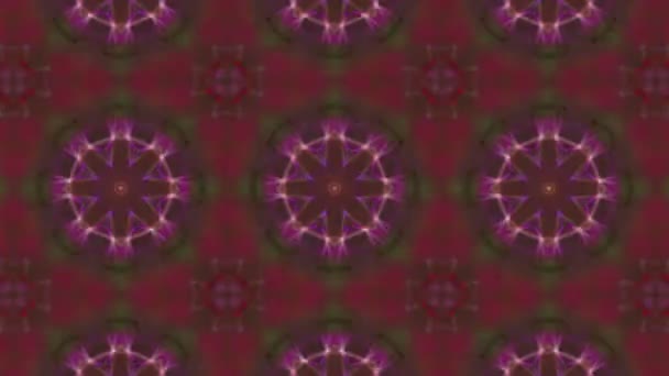 Abstract Kaleidoscope Background Geometric Figures Rendering — Stock Video