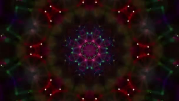 Abstrakter Kaleidoskop Hintergrund Geometrische Figuren Darstellung — Stockvideo