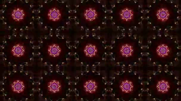 Абстрактний Калейдоскопний Фон Геометричні Фігури Візуалізація — стокове відео