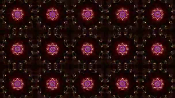 Abstract Kaleidoscope Background Geometric Figures Rendering — Stock Video