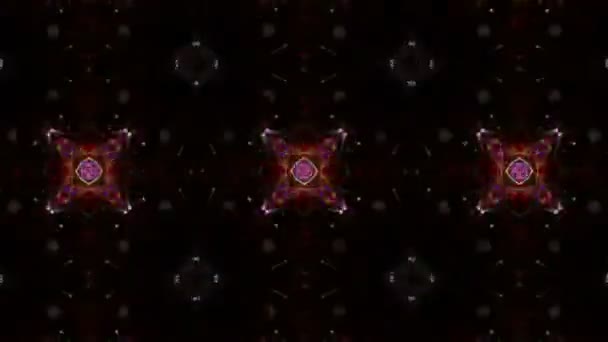 Fond Kaléidoscope Abstrait Figures Géométriques Rendu — Video