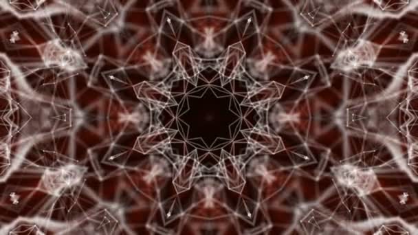 Abstrakter Kaleidoskop Hintergrund Geometrische Figuren Darstellung — Stockvideo