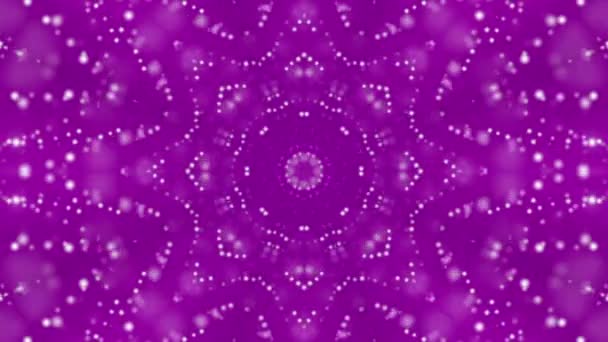 Abstraktní Fialové Pozadí Kaleidoskop Geometrické Obrazce Vykreslování — Stock video