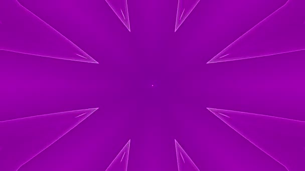 Fondo Caleidoscopio Púrpura Abstracto Figuras Geométricas Renderizado — Vídeos de Stock