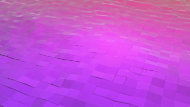 Mor düşük poli arka plan. Soyut animasyon. 3D render